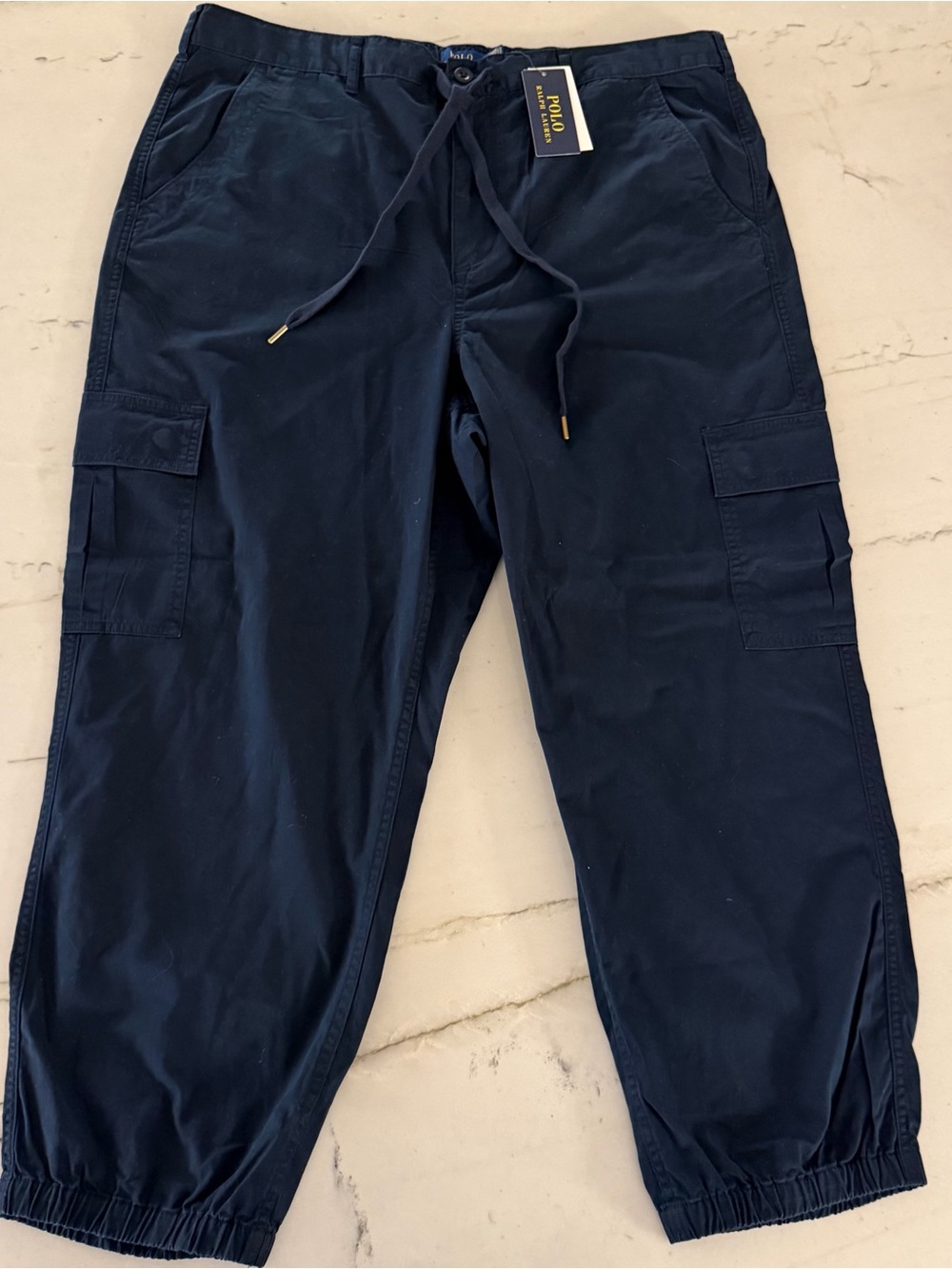 Polo Ralph Lauren Men's Aviator Navy Blue Jogger Cargo Pants XL NWT